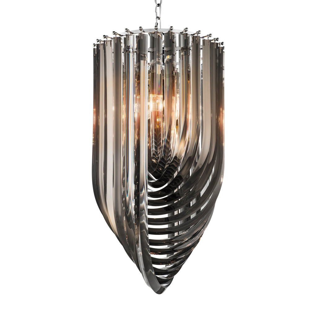 Chandelier Murano Smoke 14" Diameter X 25.5" H