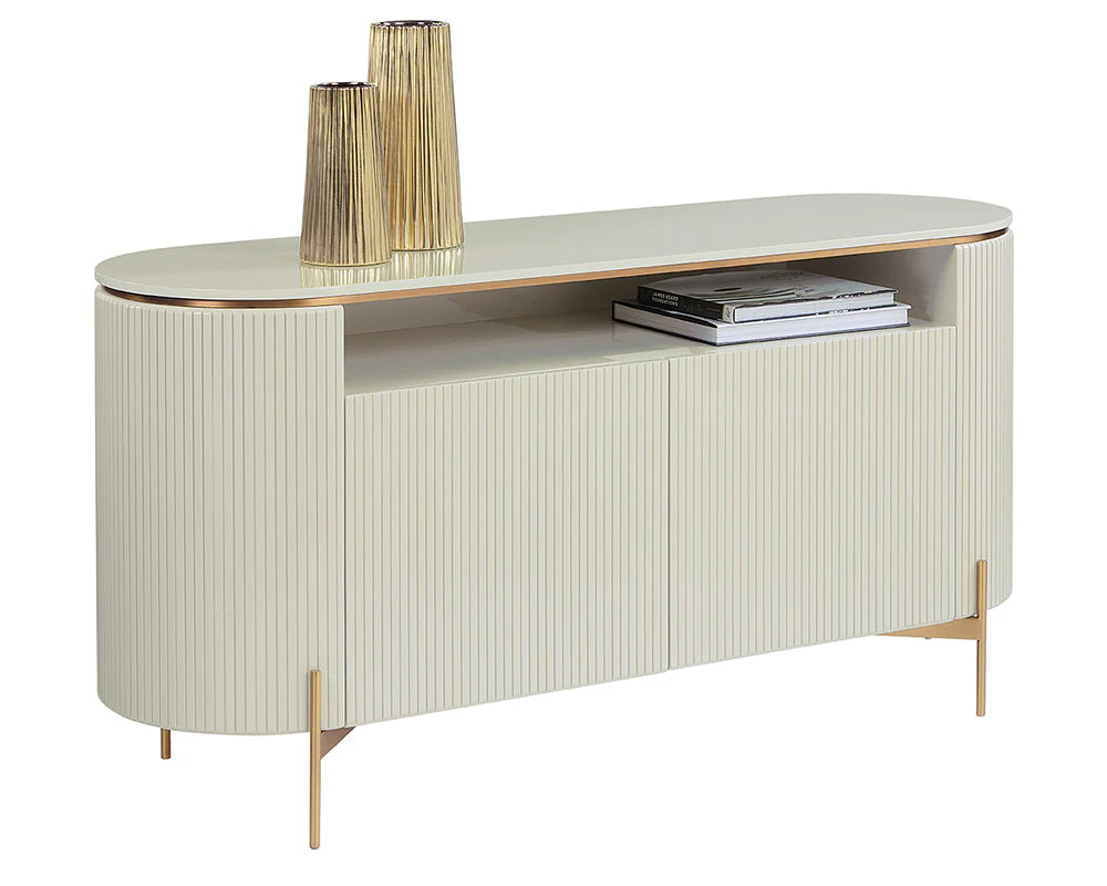 Paloma Sideboard, High Gloss Cream