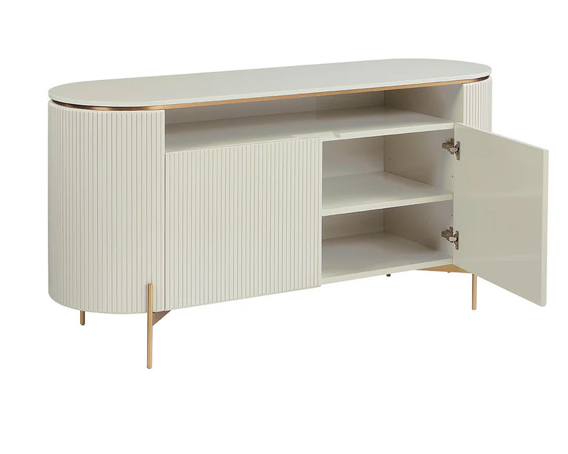 Paloma Sideboard, High Gloss Cream