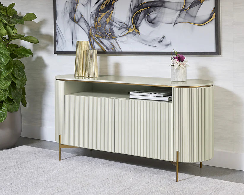 Paloma Sideboard, High Gloss Cream