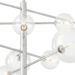 Chandelier Argento L Nickel Finish