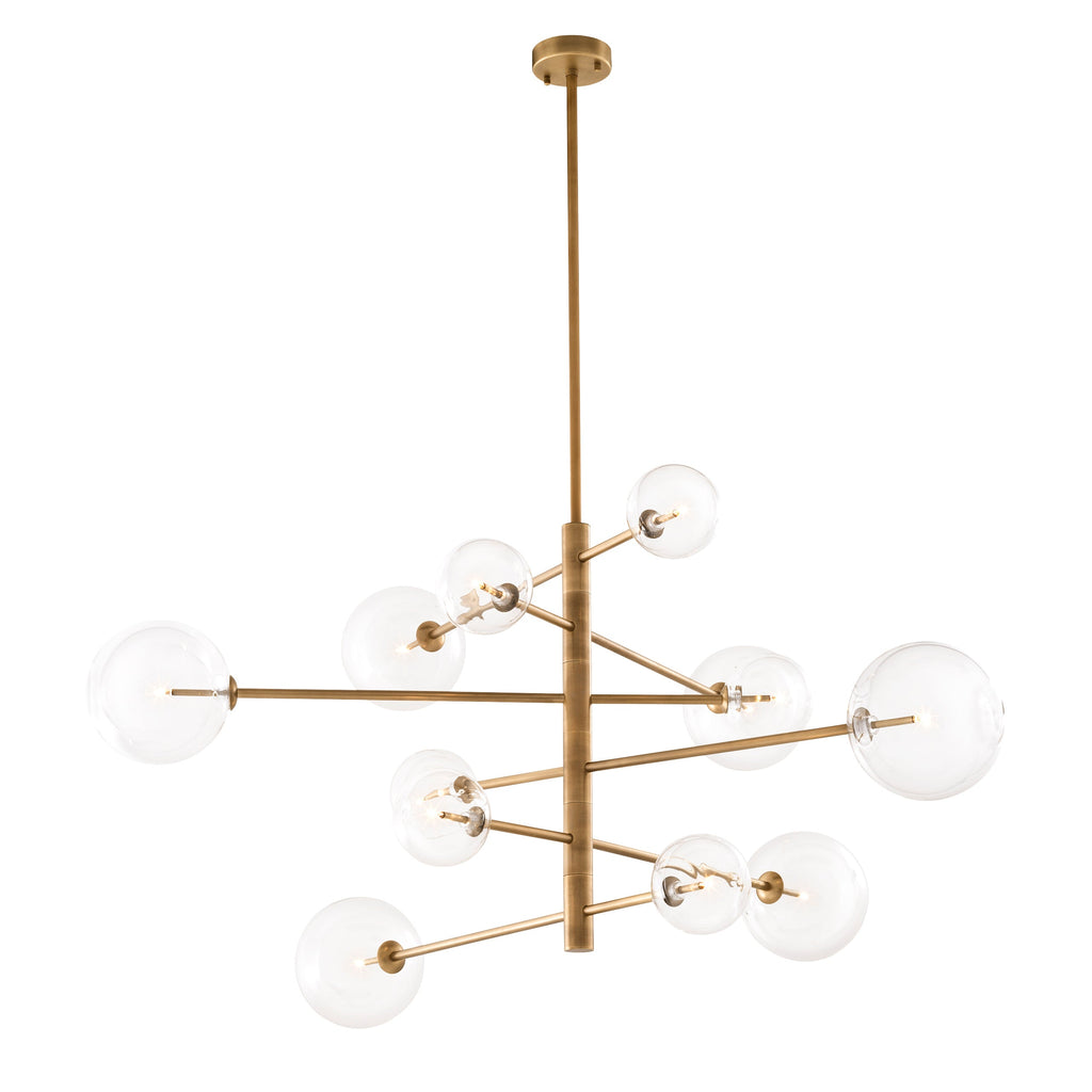 Chandelier Argento L Antique Brass Finish