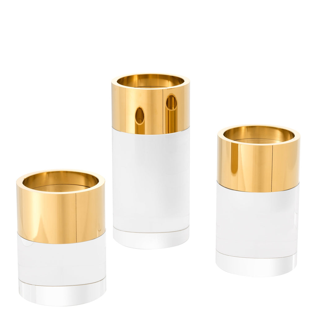 Candle Holder Sierra Gold Finish Set of 3