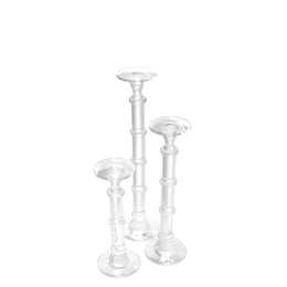 Candle Holder Aria Crystal Glass Set of 3