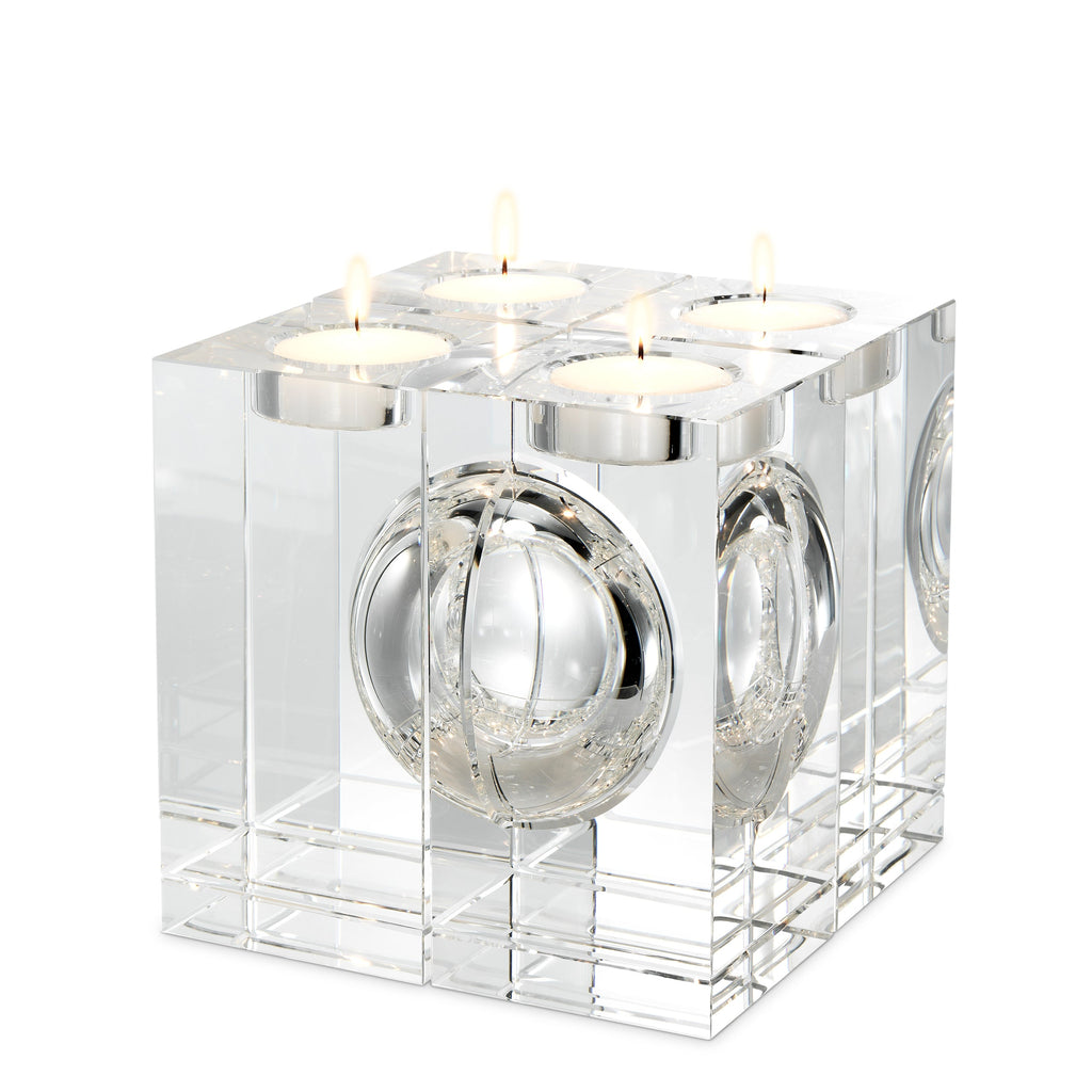 Tealight Holder Argenta Crystal Glass Set of 4