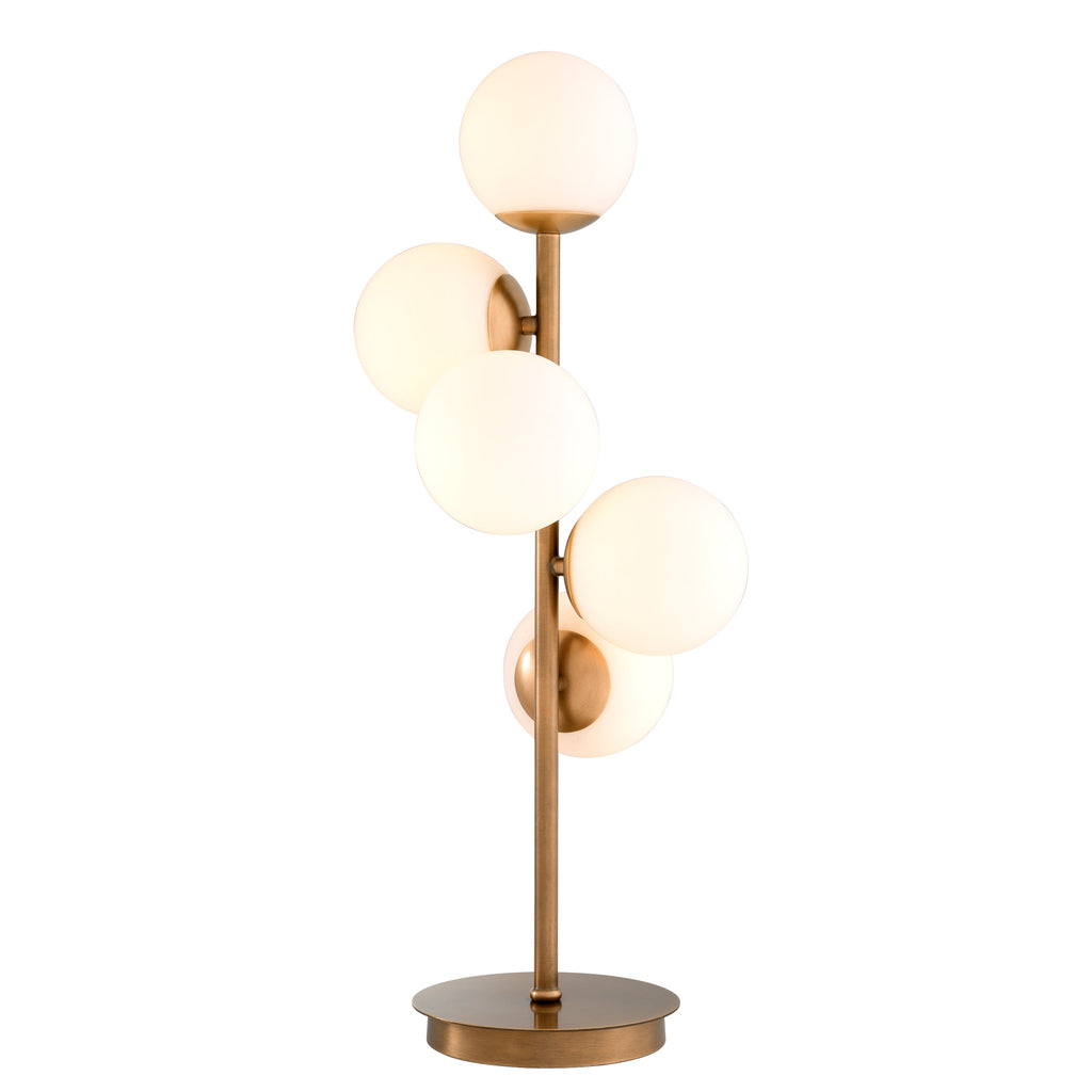 Table Lamp Libris Antique Brass Finish