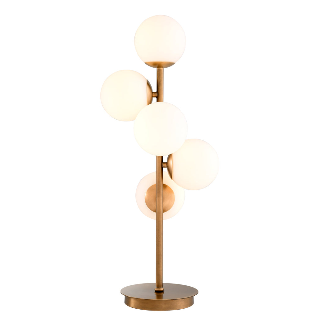 Table Lamp Libris Antique Brass Finish