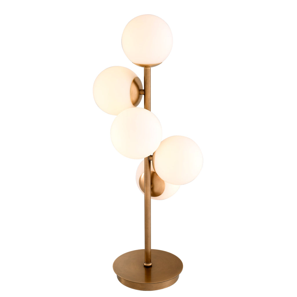 Table Lamp Libris Antique Brass Finish