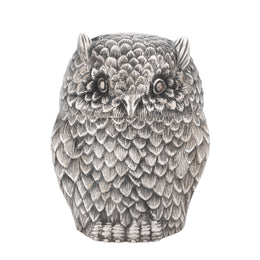 Box Owl Antique Silver Plated
