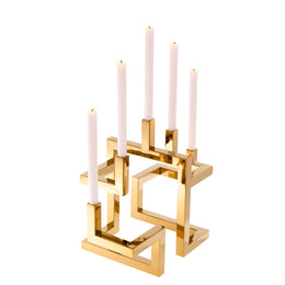 Candle Holder Skyline Brass Plated