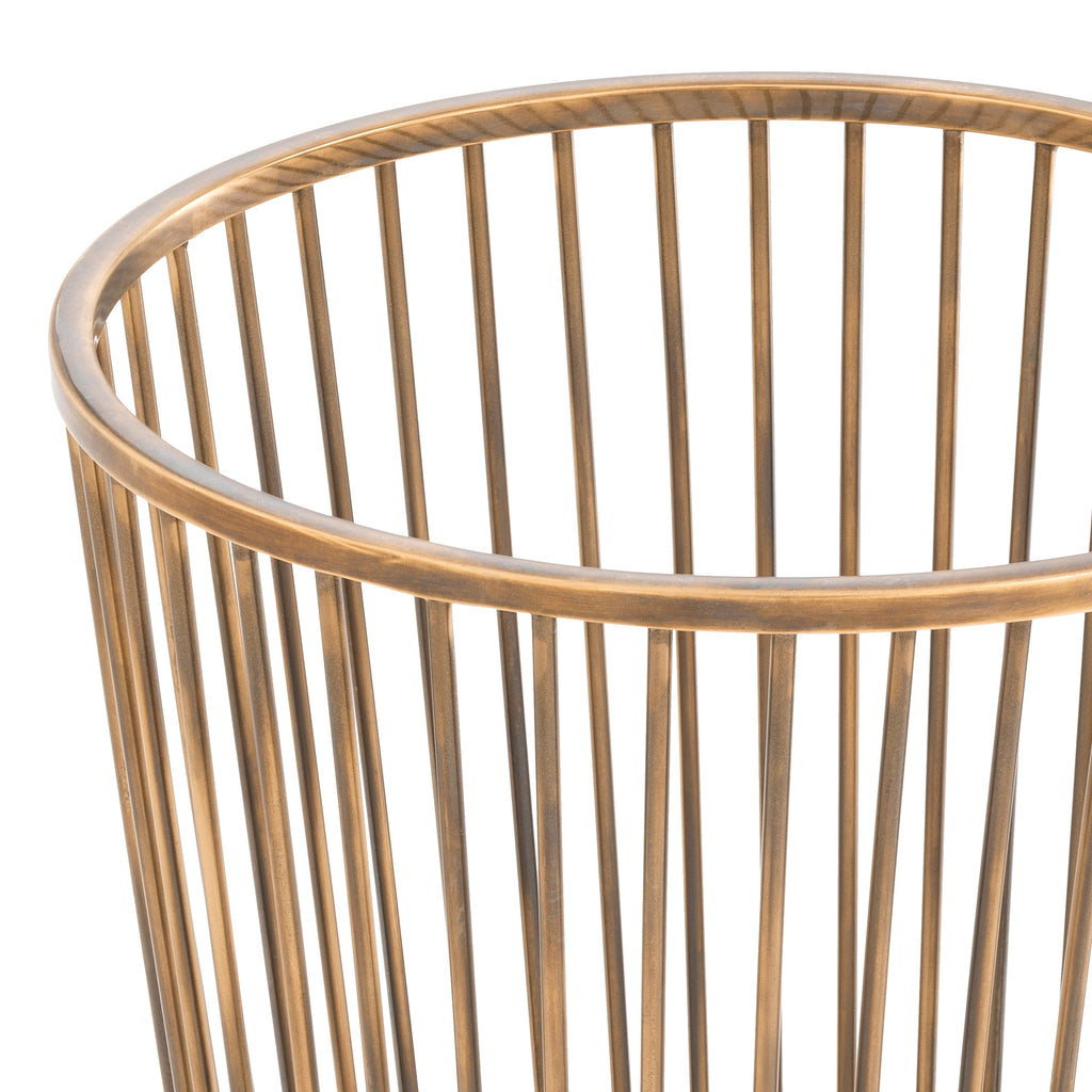 Towel Basket Baleana Vintage Brass Finish