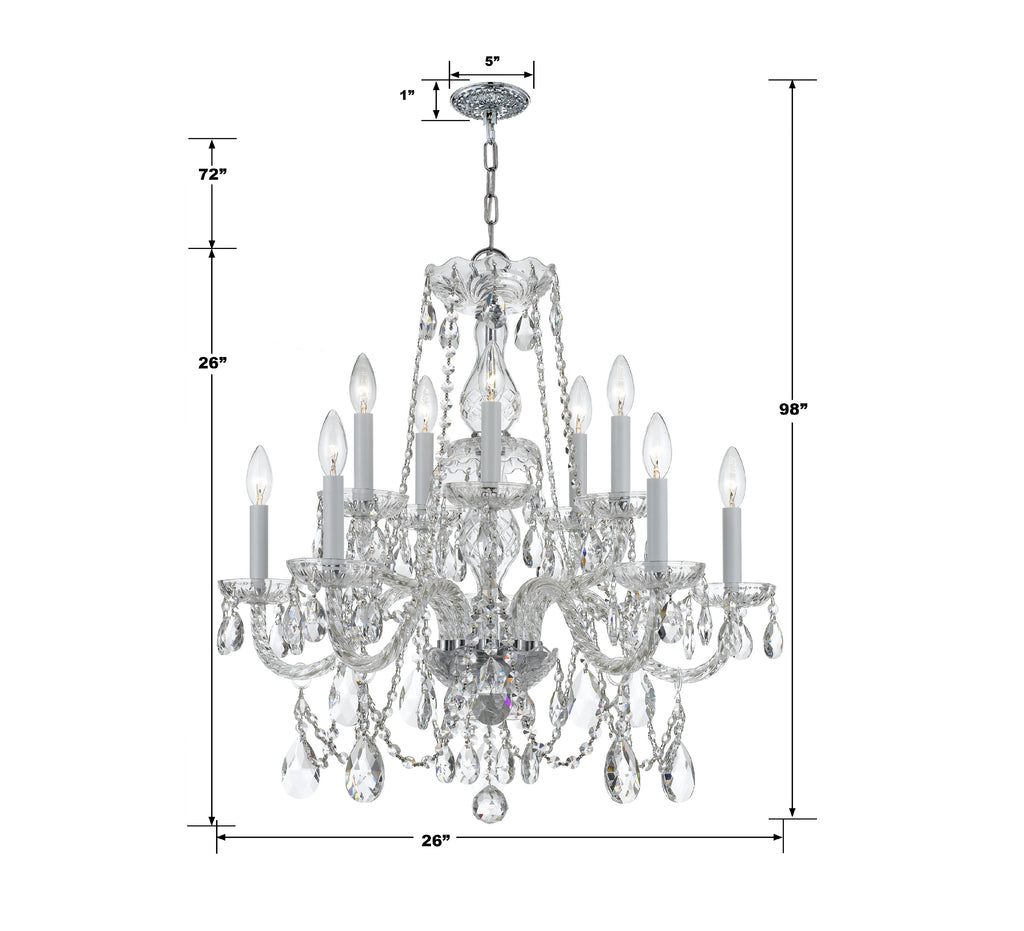 Traditional Crystal 10 Light Chandelier