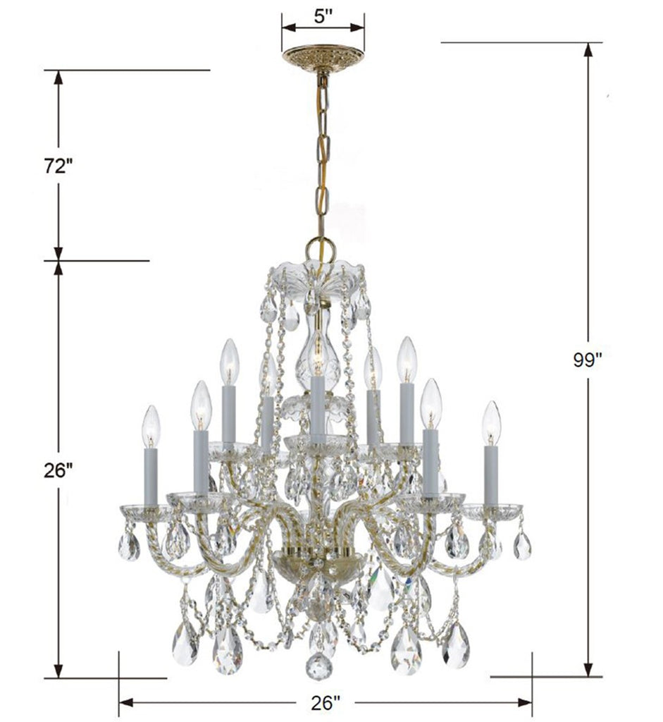 Traditional Crystal 10 Light Chandelier