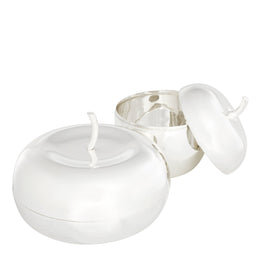 Box Apple Silver Plated Set of 2 (S+L)