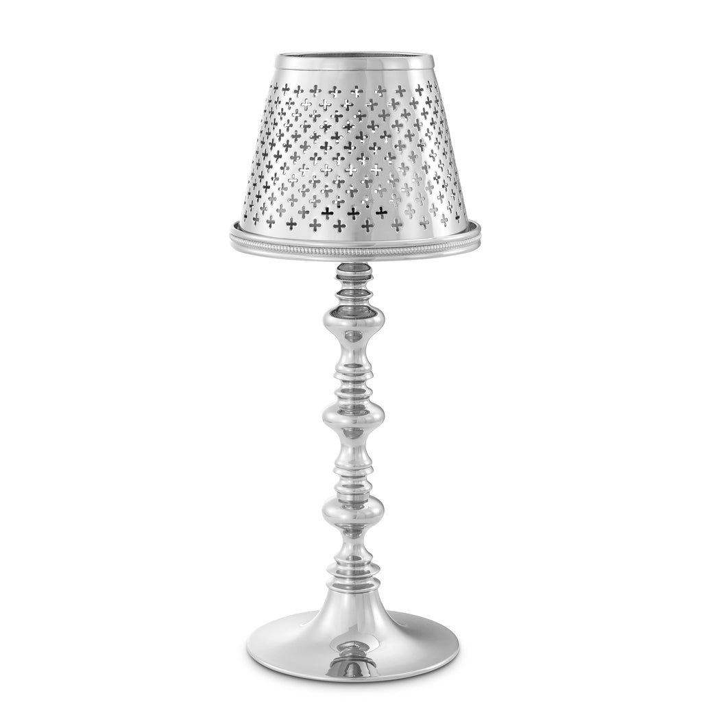 Tealight Holder with Shade Evreux Nickel Finish
