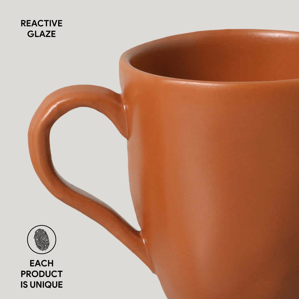 Terracotta Organic Mugs, Set of 4