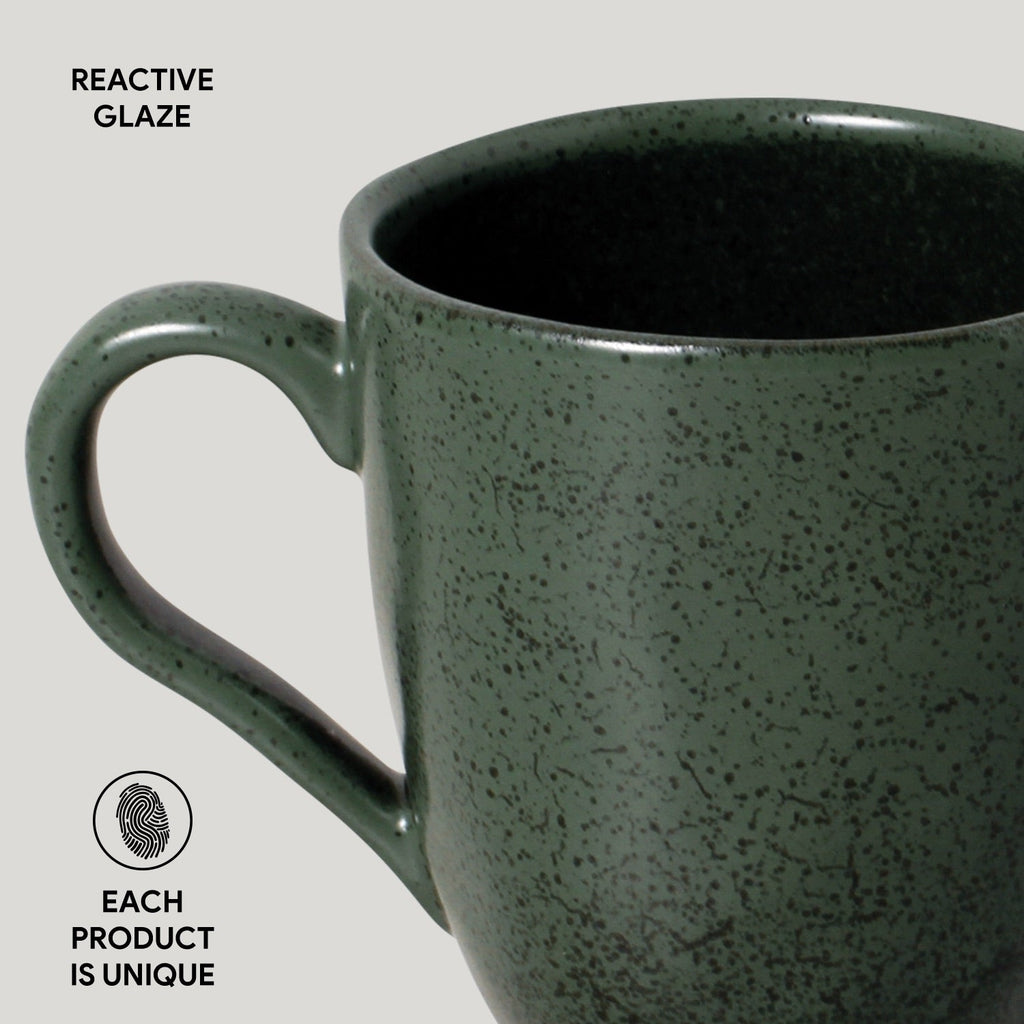 Greenery Organic Mugs, Set of 4