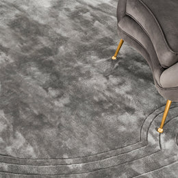 Carpet Palazzo 110.24" Diameter Platinum Grey
