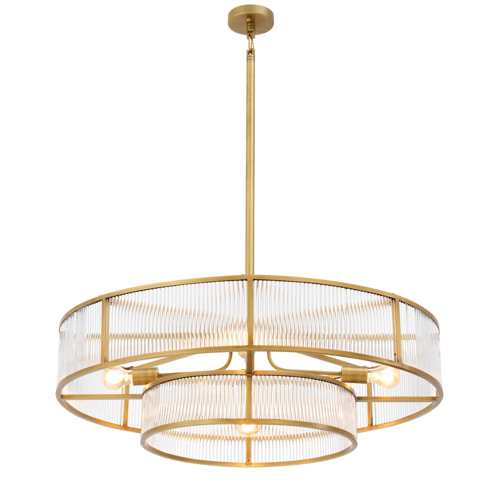 Chandelier Montparnasse Antique Brass Finish