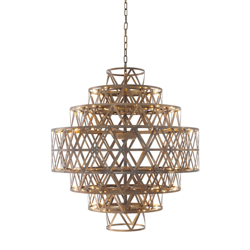 Chandelier Clinton Antique Brass Finish