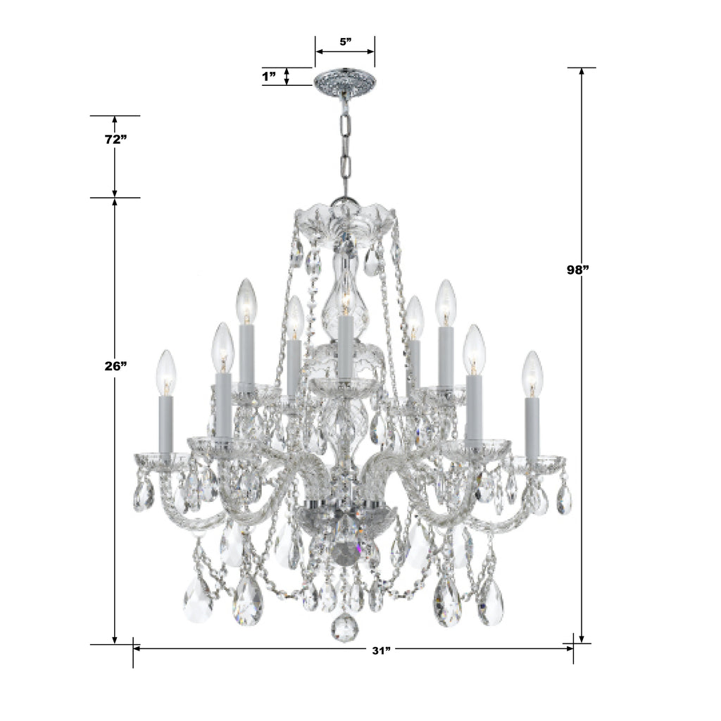 Traditional Crystal 12 Light Chandelier