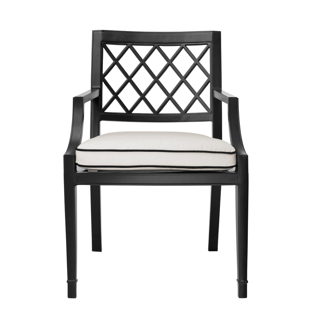 Dining Chair Paladium with Arm Outdoor Black