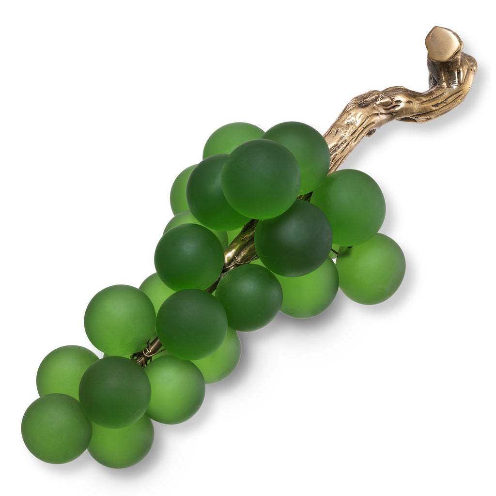 Object French Grapes Green Vintage Brass Finish