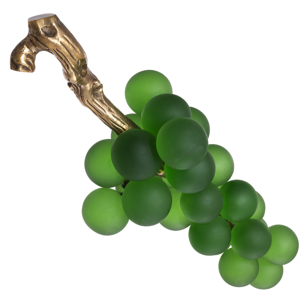 Object French Grapes Green Vintage Brass Finish