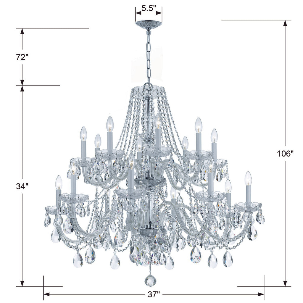 Traditional Crystal 16 Light Chandelier