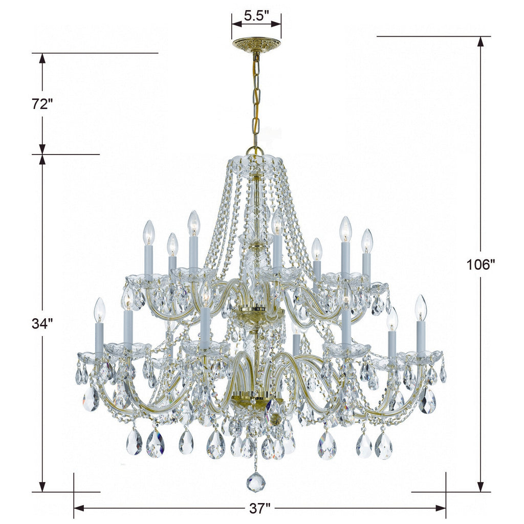 Traditional Crystal 16 Light Chandelier