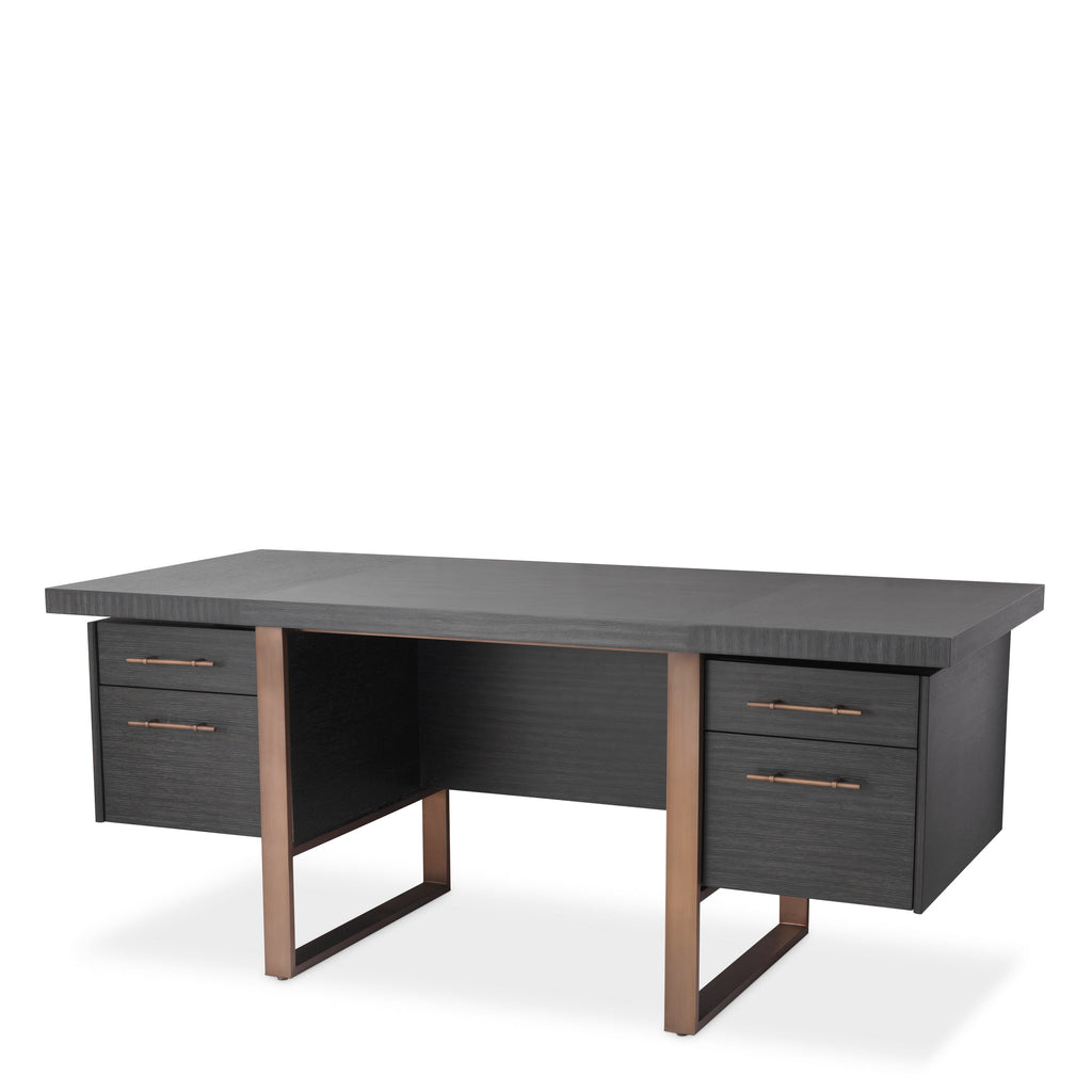 Desk Canova Charcoal Grey Oak Veneer