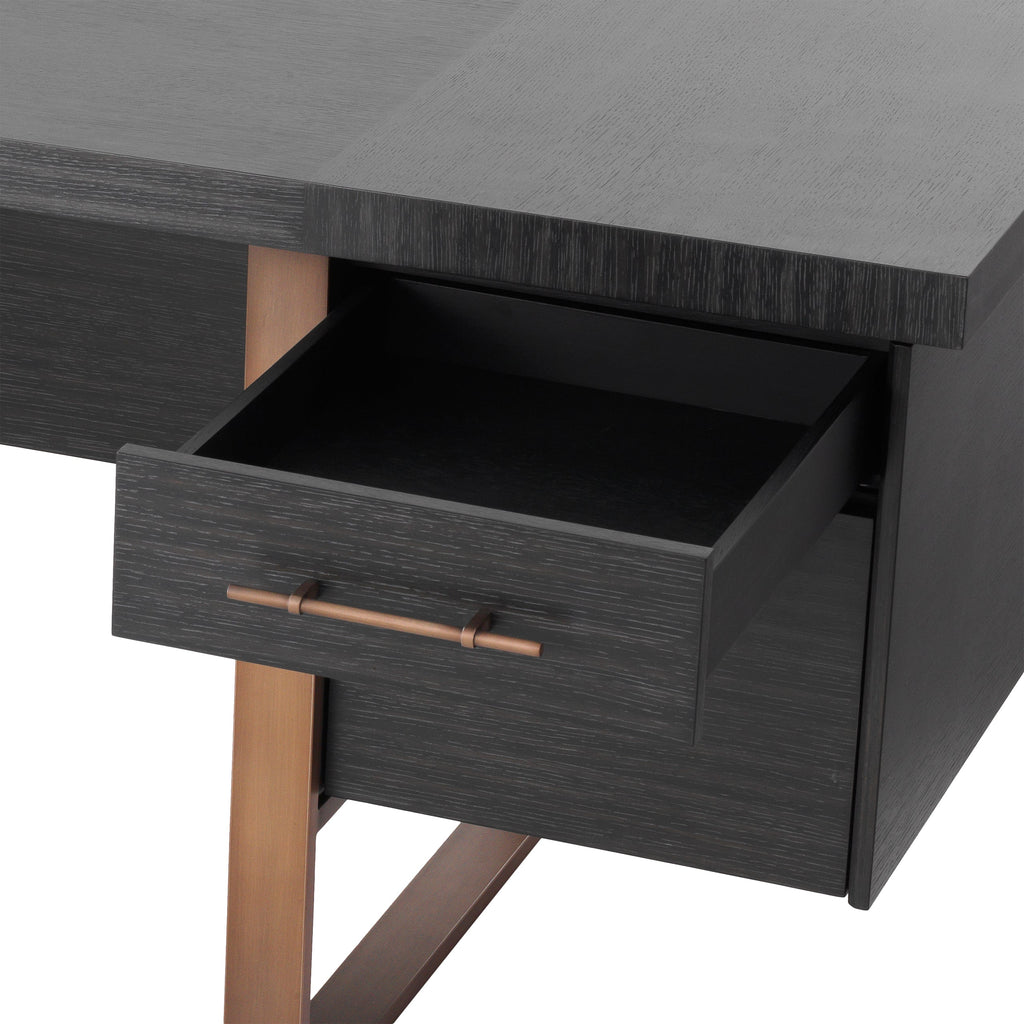Desk Canova Charcoal Grey Oak Veneer