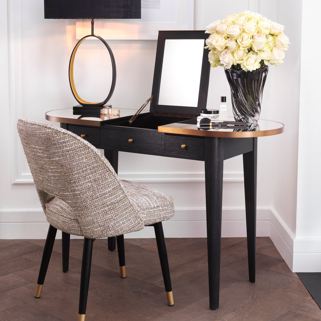 Dressing Table Toulouse Charcoal Grey Oak Veneer