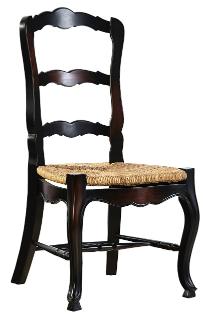 French Ladderback Side Chair, Black