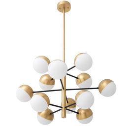 Chandelier Cona S Antique Brass Finish UL