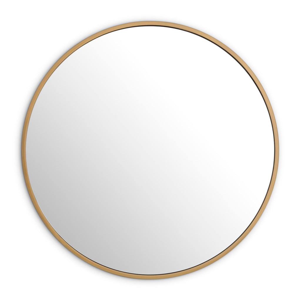 Mirror Heath Brushed Brass Finish