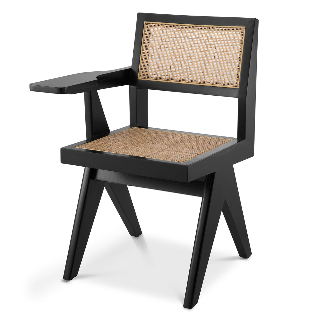 Chair Niclas with Desk Classic Black