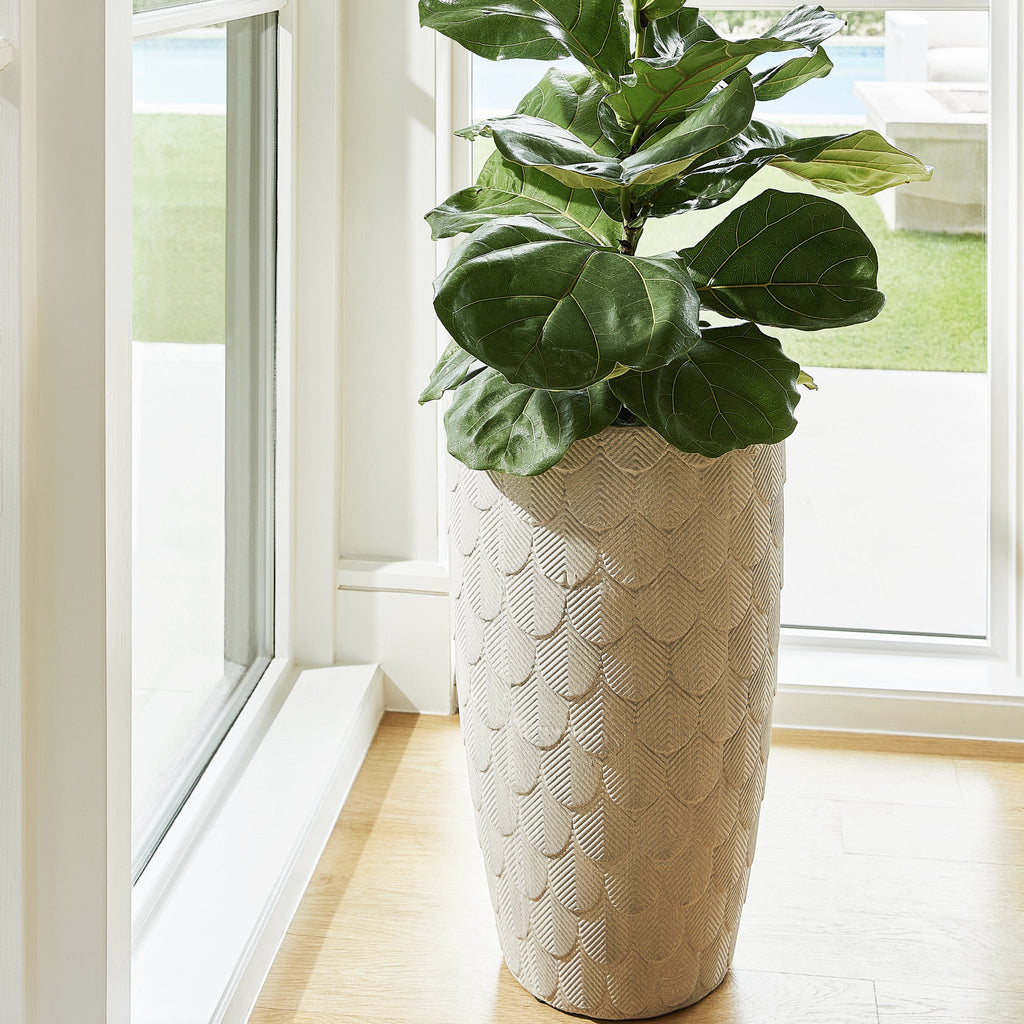 Nereus Planter - Natural Grey, Tall, Large