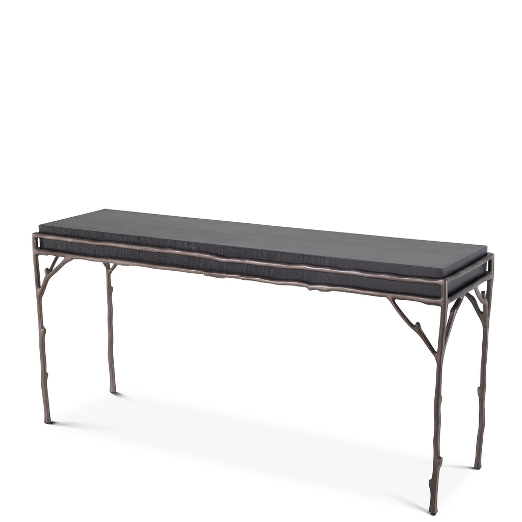 Console Table Premier Charcoal Grey Oak Veneer