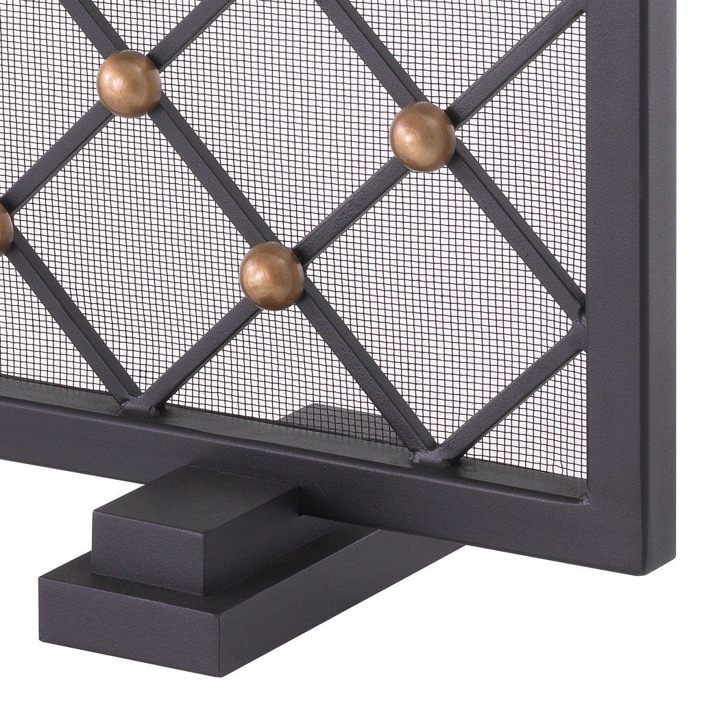 Fire Screen Verdun Black Finish