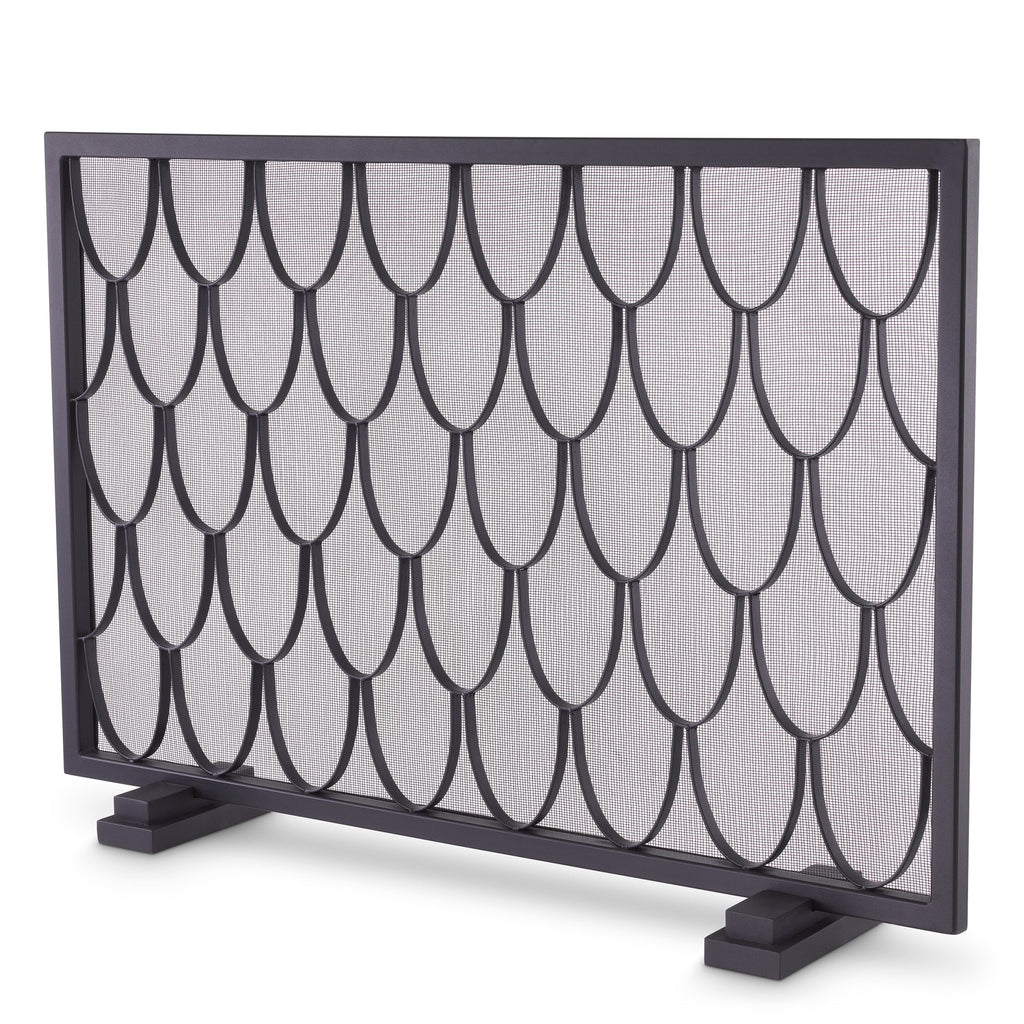 Fire Screen Valois Black Finish