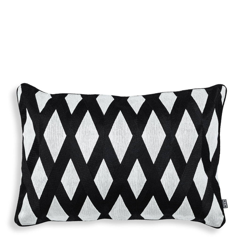 Cushion Splender Rectangular Black White