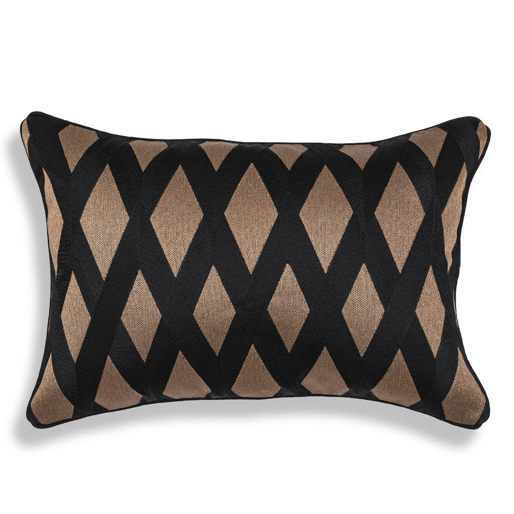 Cushion Splender Rectangular Black Gold