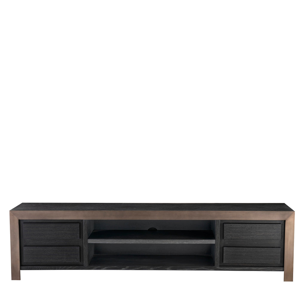 Tv Cabinet Talbot Charcoal Grey Oak Ven Med Bronze