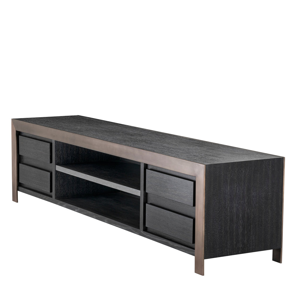 Tv Cabinet Talbot Charcoal Grey Oak Ven Med Bronze