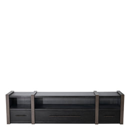 Tv Cabinet Canova Charcoal Grey Oak Veneer