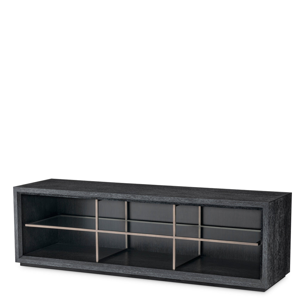 Tv Cabinet Hennessey S Charcoal Grey Oak Veneer