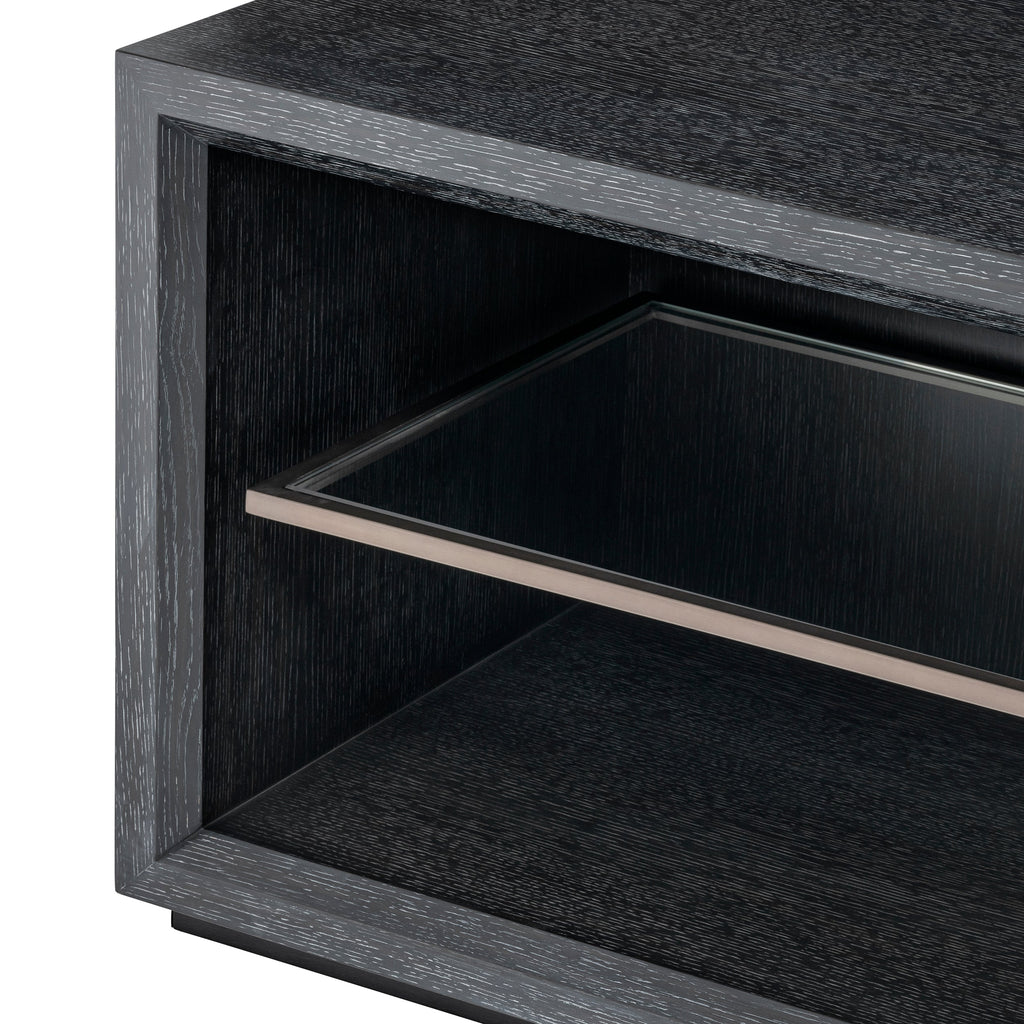 Tv Cabinet Hennessey S Charcoal Grey Oak Veneer