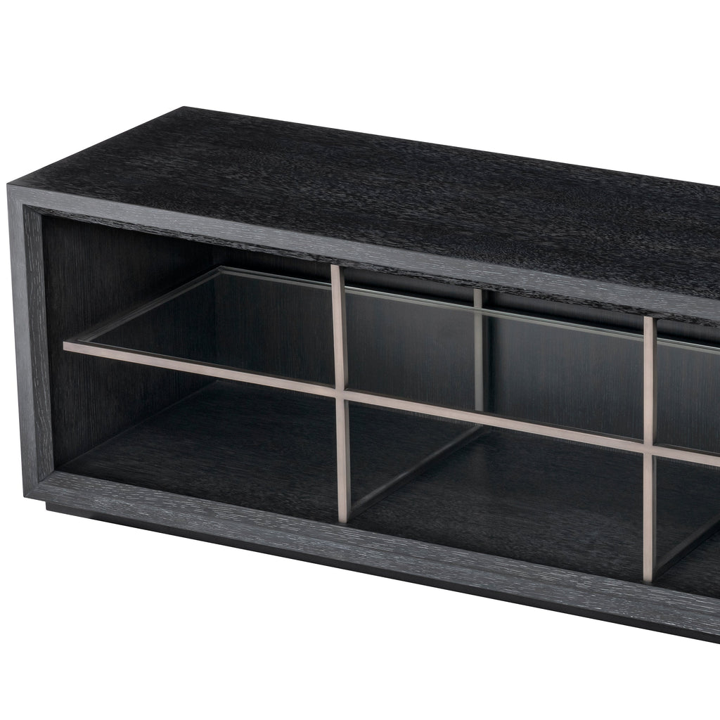 Tv Cabinet Hennessey L Charcoal Grey Oak Veneer