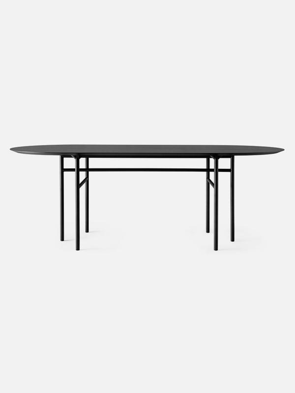 Snaregade Dining Table, Oval, Black/Black Veneer